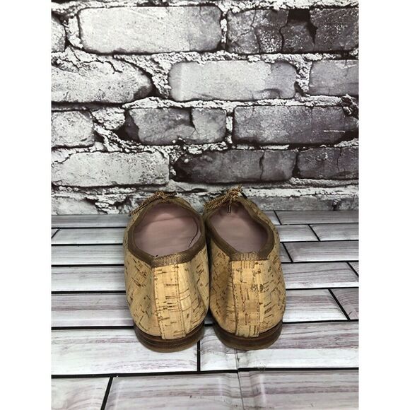 Paul Mayer Attitudes Gold Natural Cork Ballet Flats Shoes Women Sz 6.5M US/37EU - Picture 7 of 16